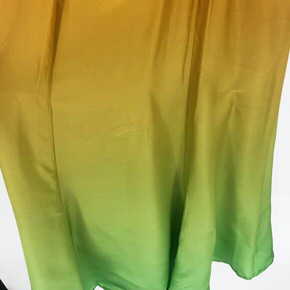 SAMSOE SAMSOE Women's Annah Midi Slip Dress XS Orange Green Ombre Dip Dyed - Picture 14 of 16